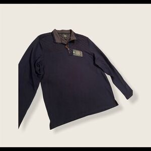 GH Bass Navy Pullover Jacket Size Medium NWT